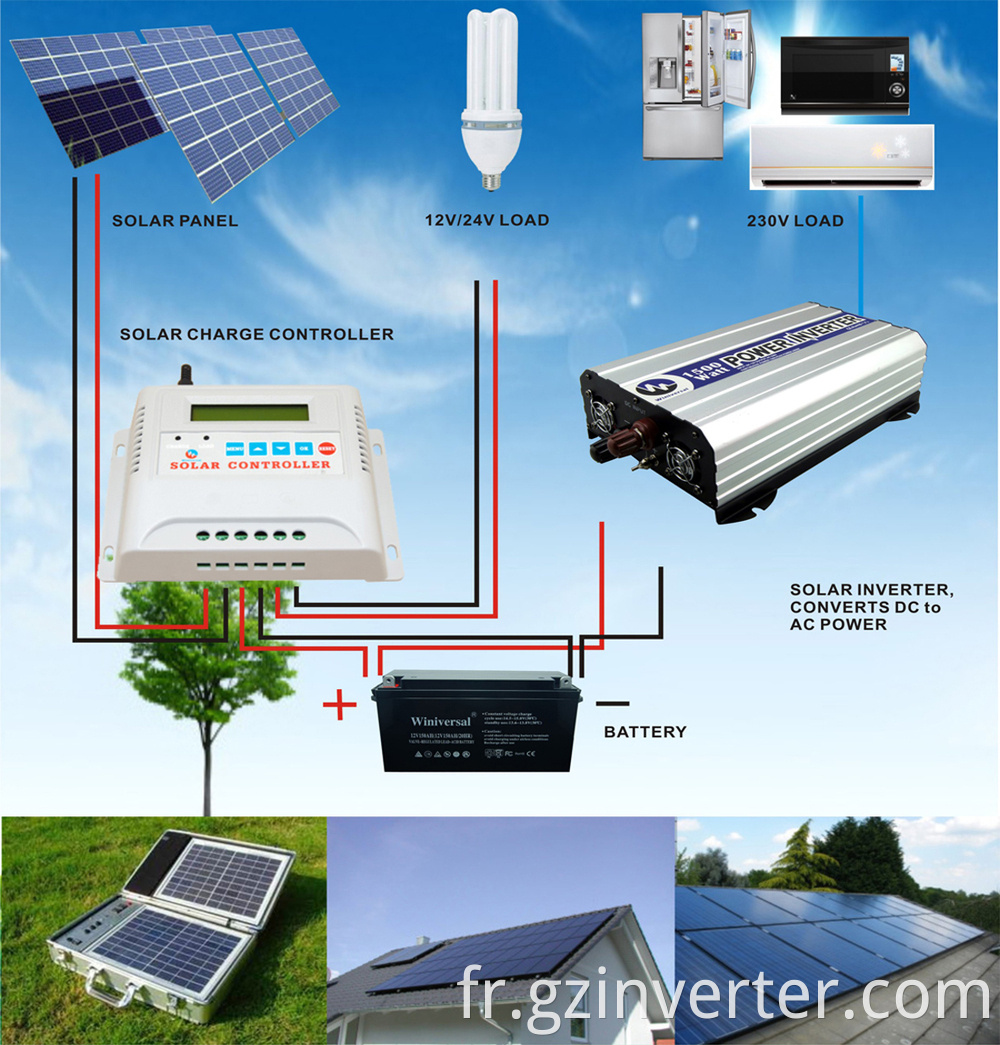 Contrôleur de charge hybride éolien et solaire MPPT 50A pour le système solaire